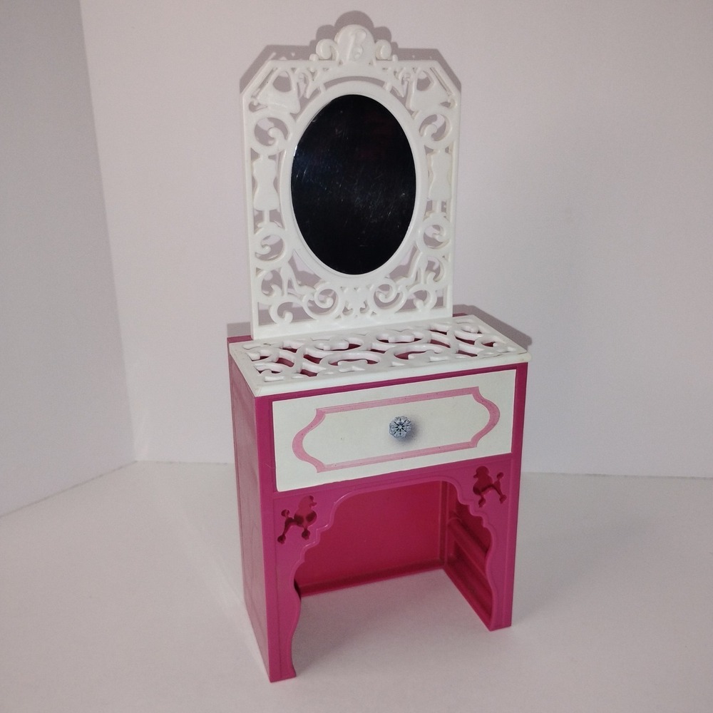 Mattel Barbie Dream House 2013 Collection Pink‎ Vanity Replacement ~Vanity Only